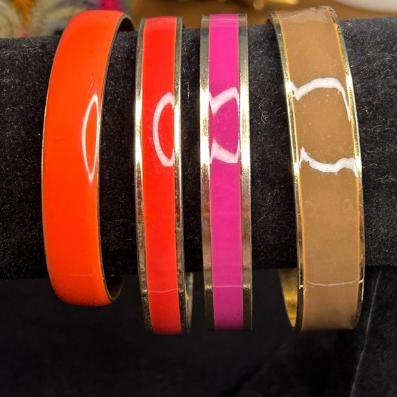 Set of 4 multicolor enamel bracelets- - Picture 1 of 3